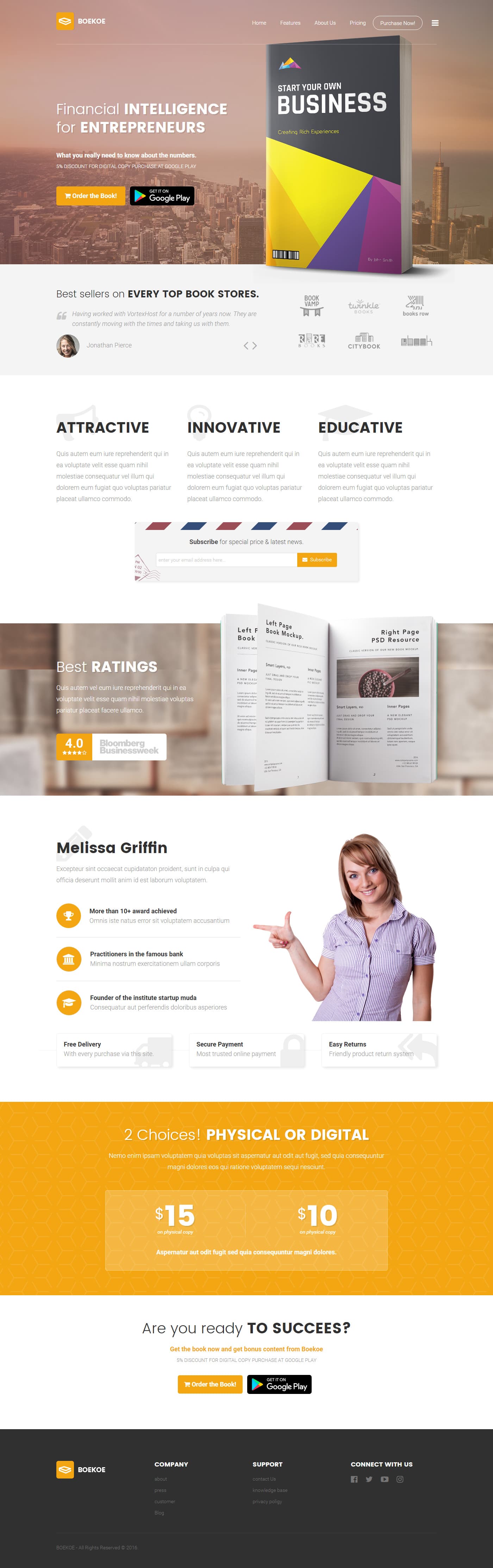 Sleek Landing Page Website Template — thumbnail 2