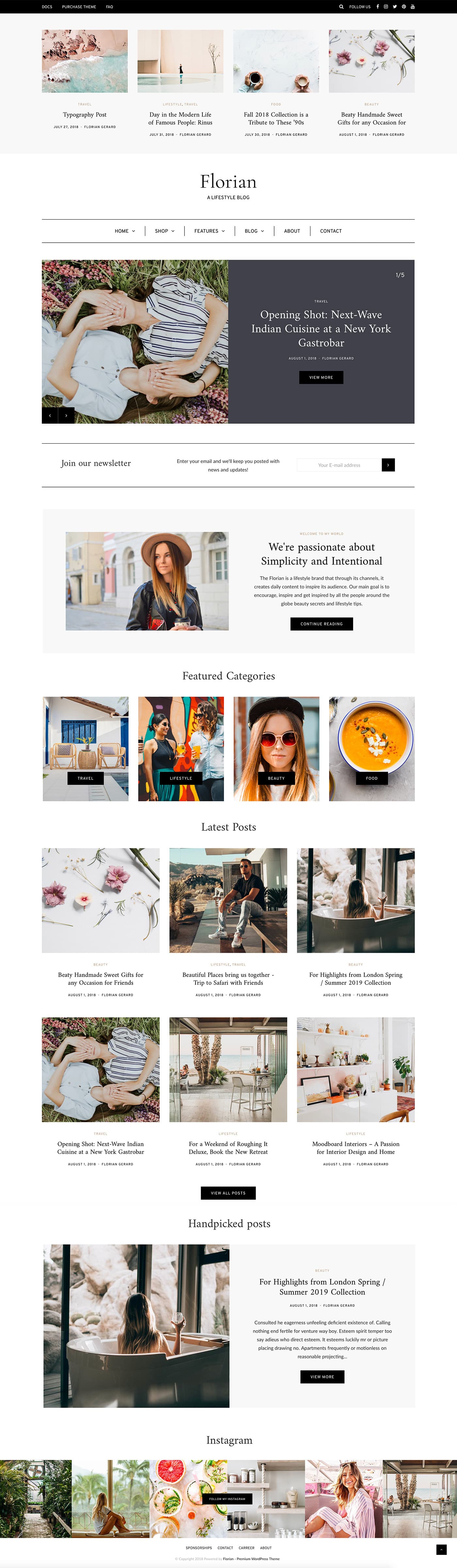 Premium Personal Blog WordPress Theme — thumbnail 2