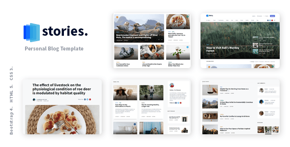 Sleek Personal Blog Website Template