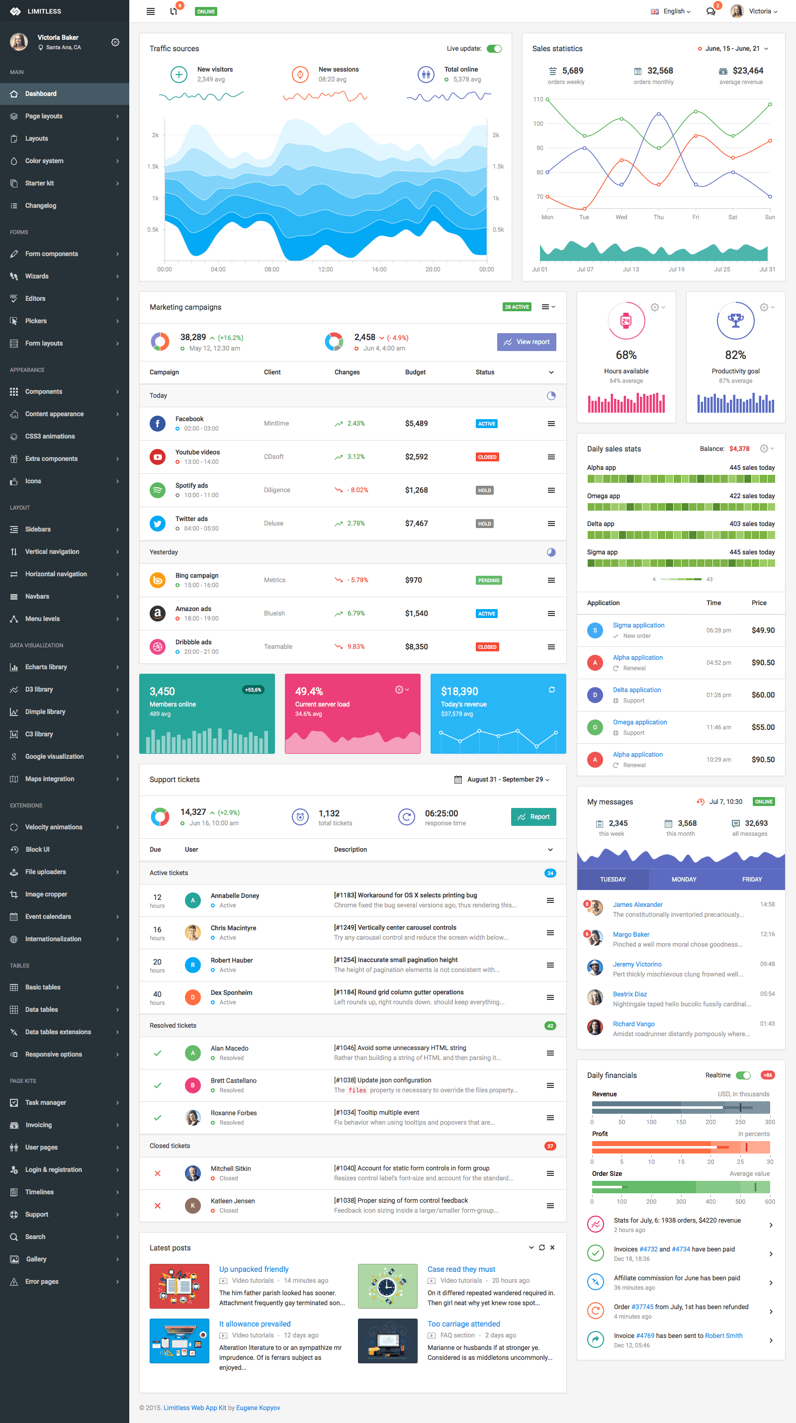 Modern SaaS & Startup Dashboard Template — thumbnail 3
