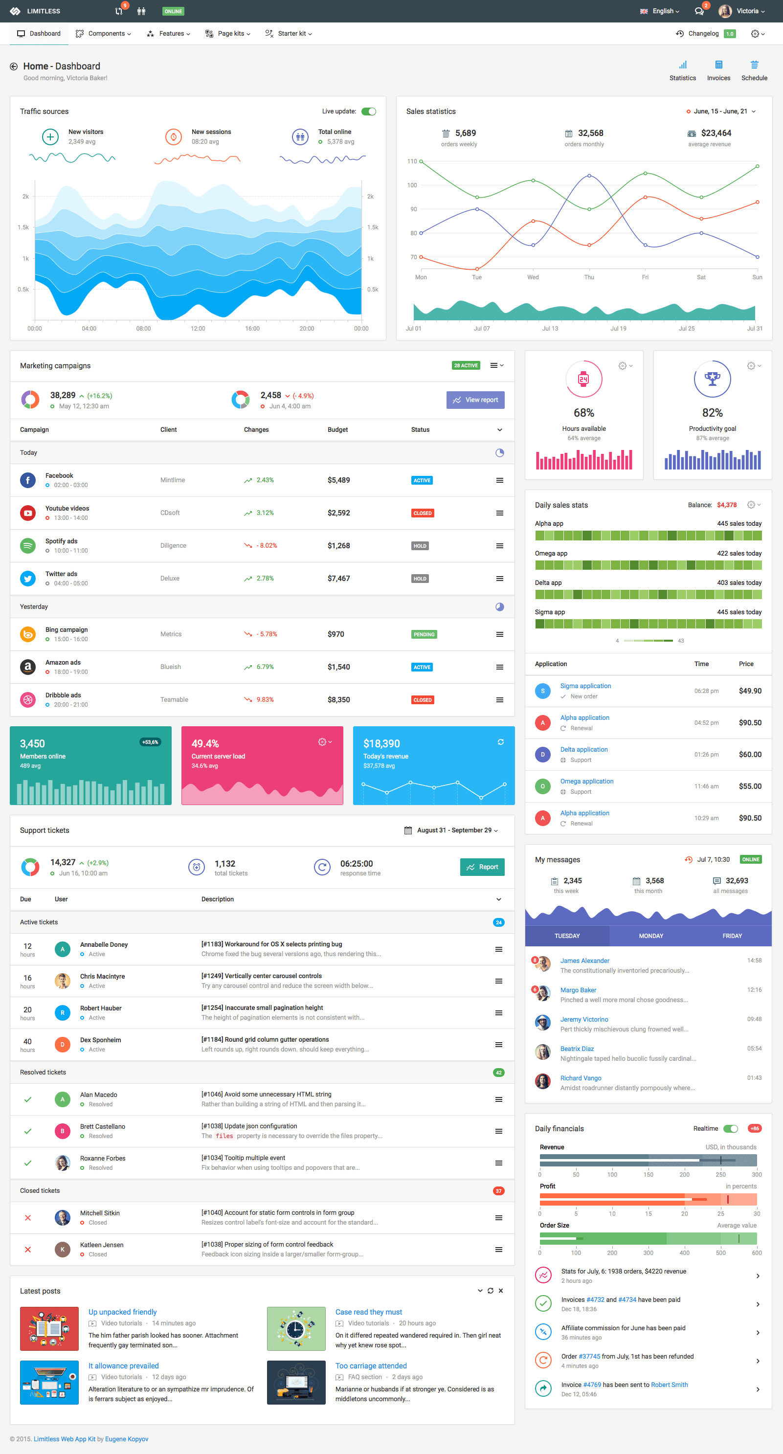 Modern SaaS & Startup Dashboard Template — thumbnail 5