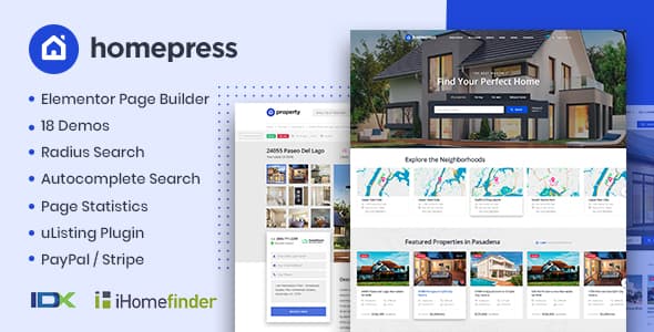 Modern Real Estate WordPress Theme