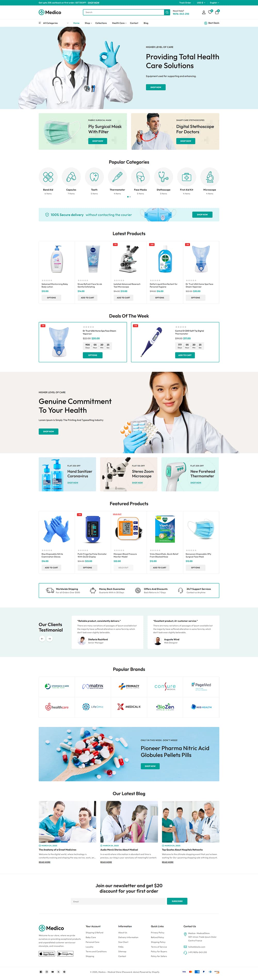 Stellar Medical & Clinic Shopify Theme — thumbnail 2