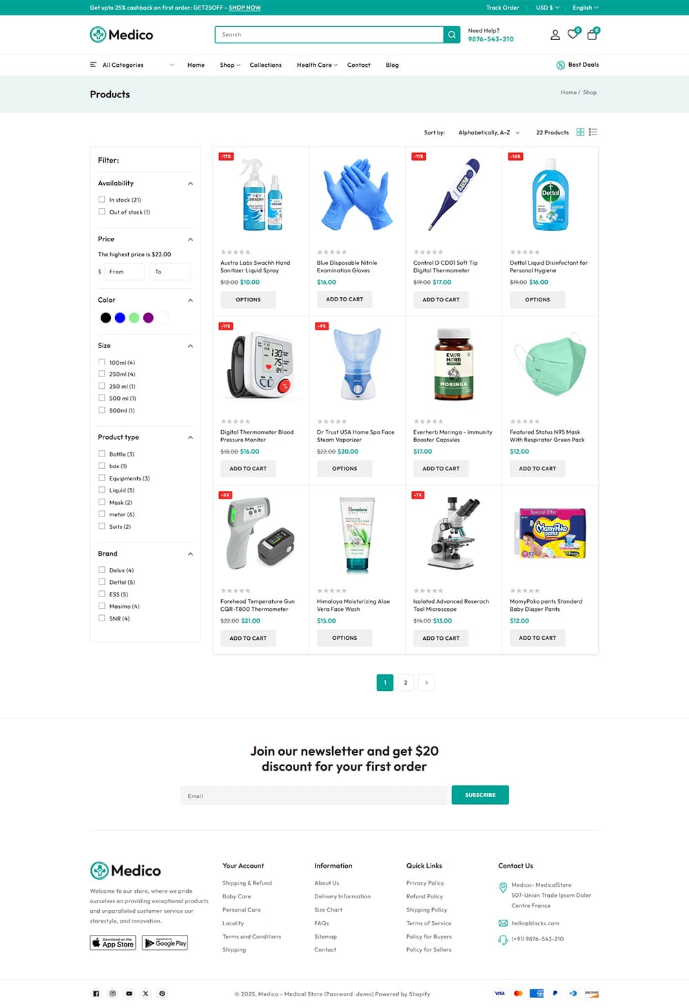 Stellar Medical & Clinic Shopify Theme — thumbnail 3