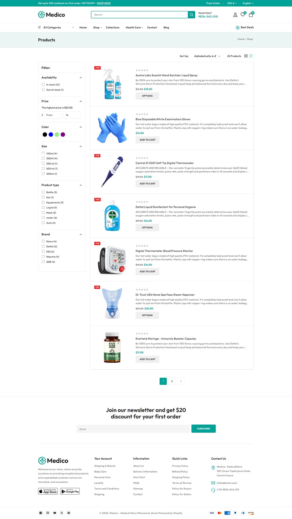 Stellar Medical & Clinic Shopify Theme — thumbnail 4