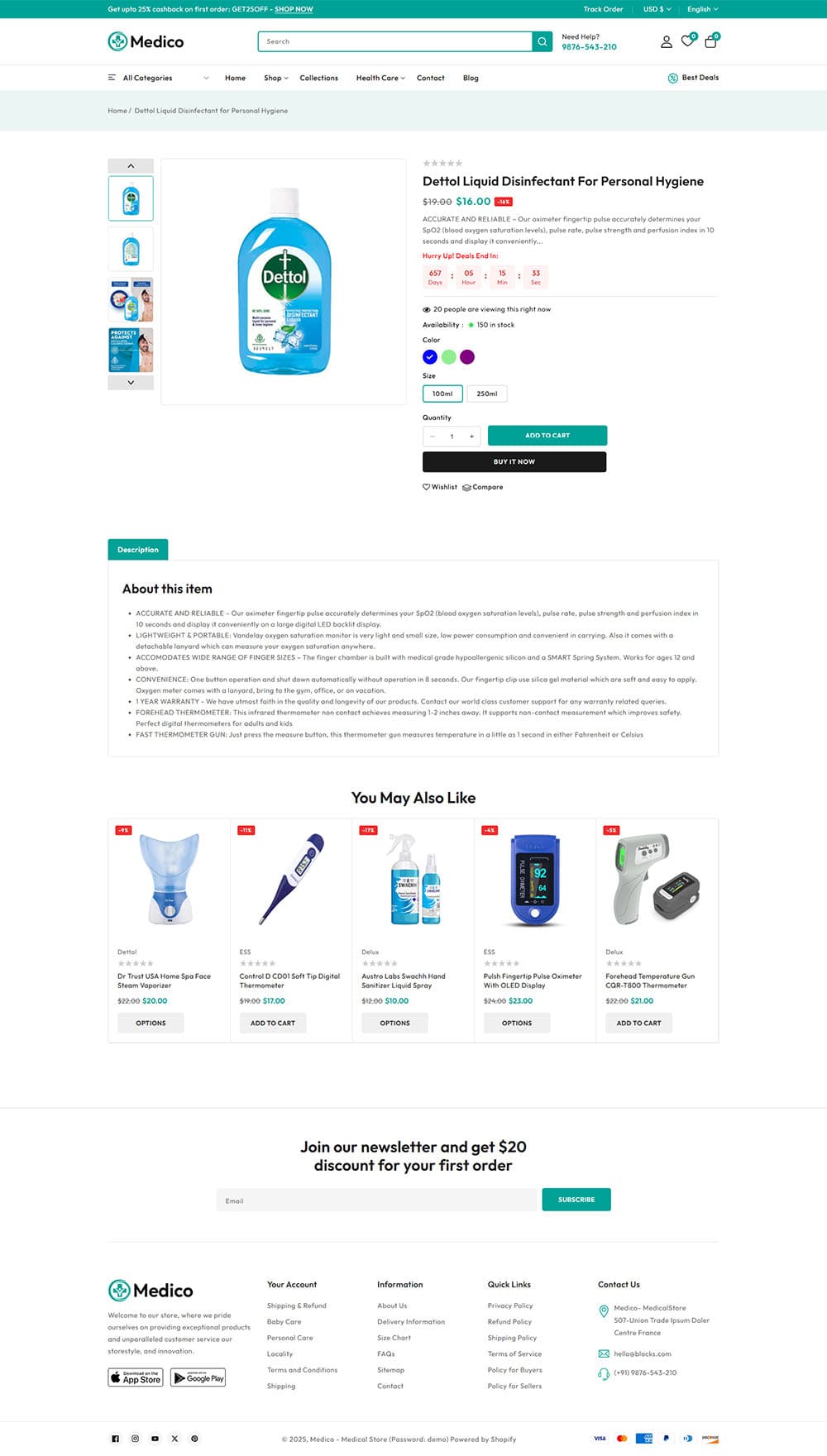 Stellar Medical & Clinic Shopify Theme — thumbnail 5
