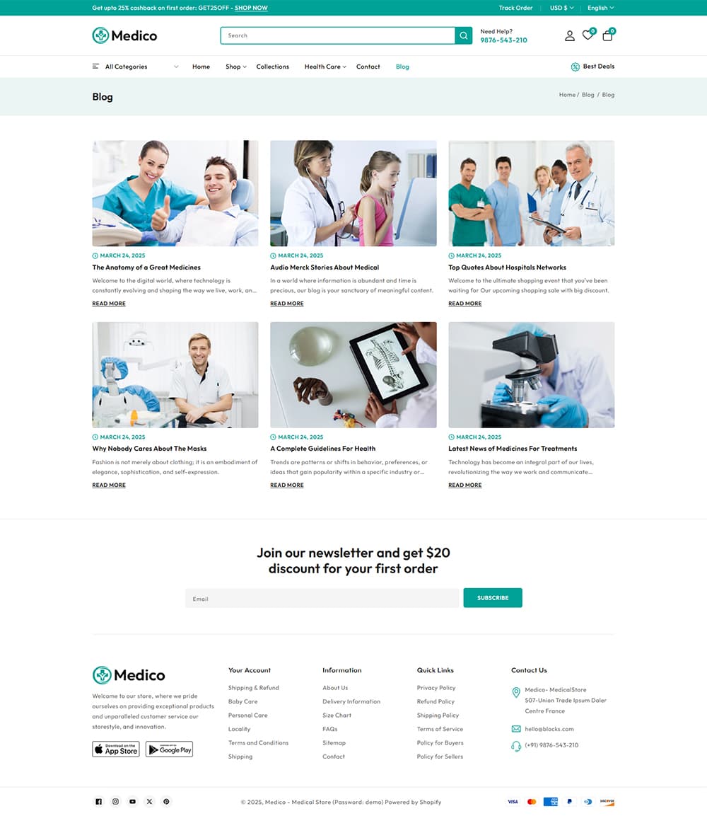 Stellar Medical & Clinic Shopify Theme — thumbnail 6