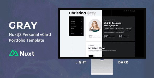 Elegant Portfolio Vue Template