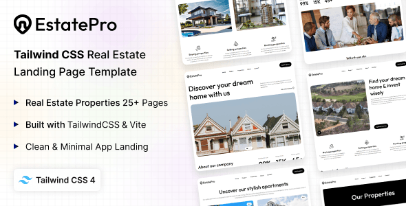 Bold Real Estate Tailwind Template