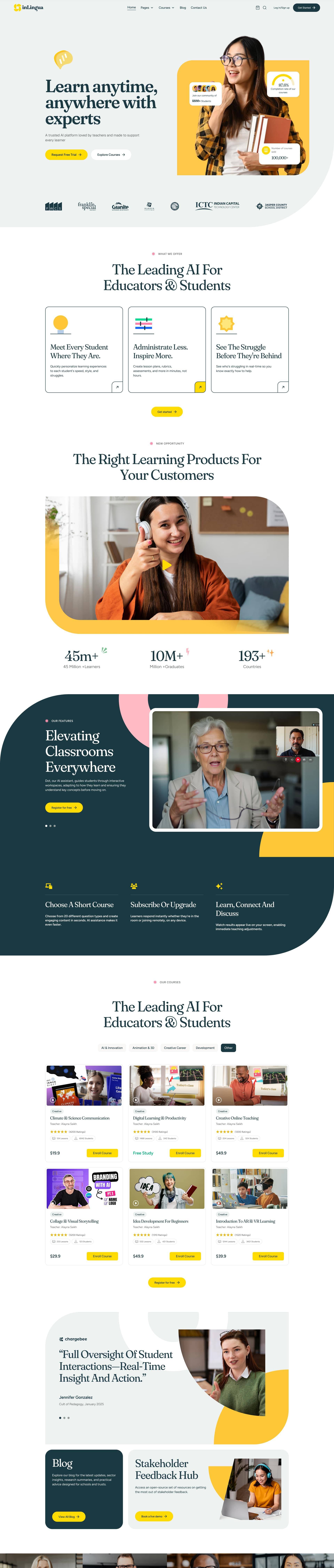 Bright Online Education WordPress Theme — thumbnail 2
