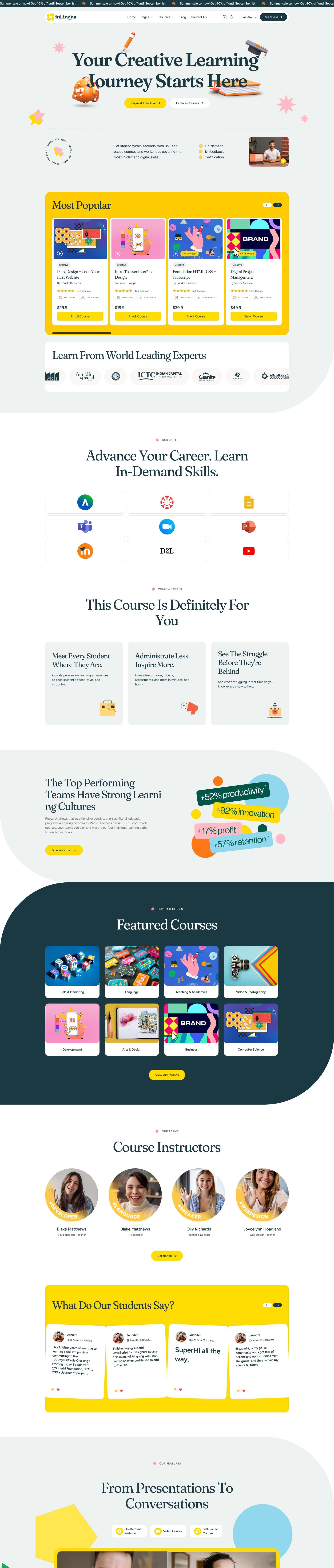 Bright Online Education WordPress Theme — thumbnail 3