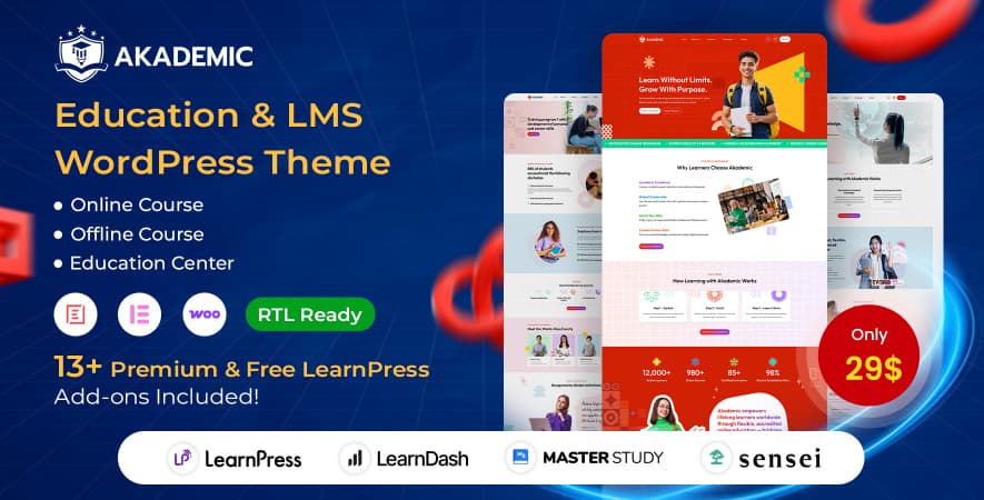 Dynamic Online Education WordPress Theme