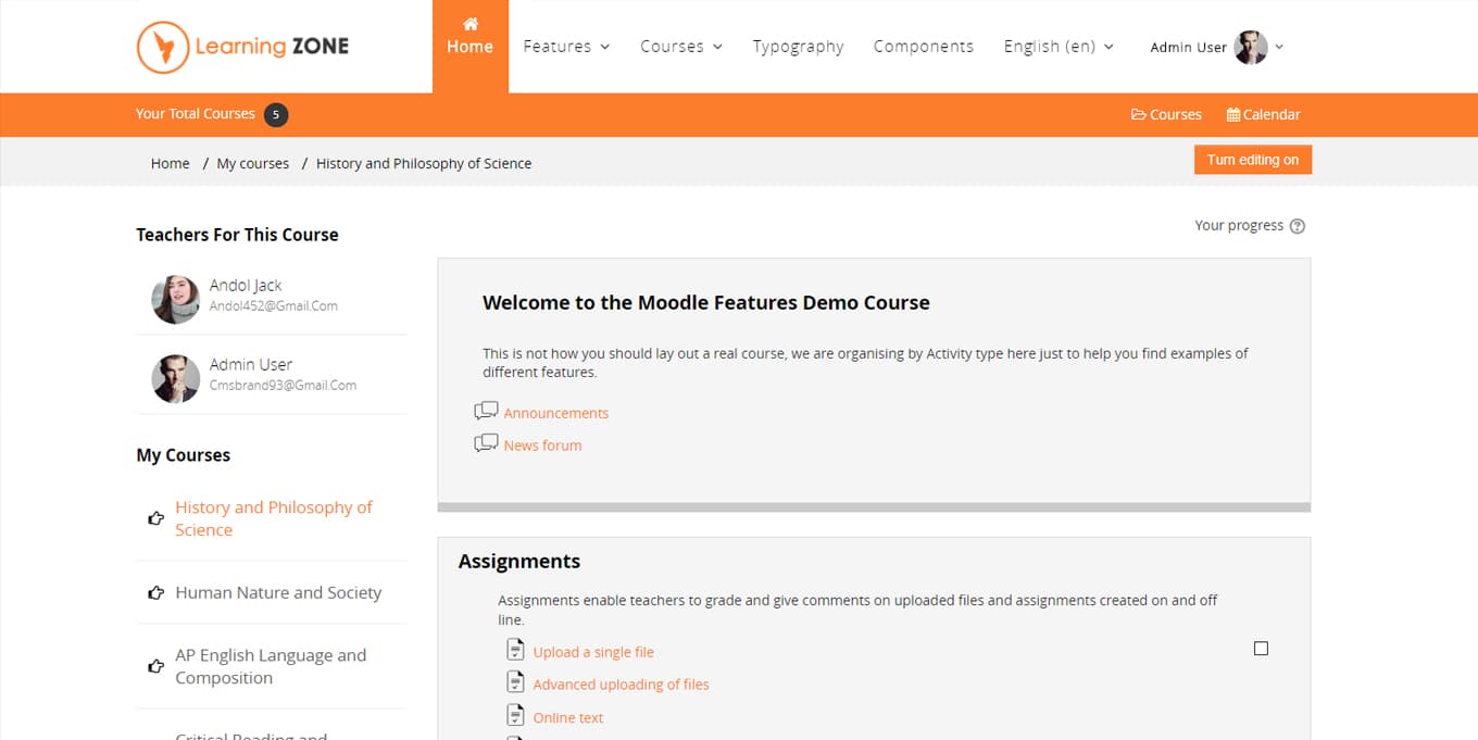 Clean Online Education Website Template — thumbnail 3