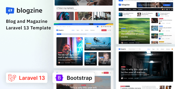 Clean News & Magazine Laravel Template