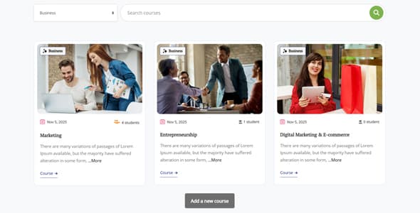 Sleek Online Education Website Template — thumbnail 3