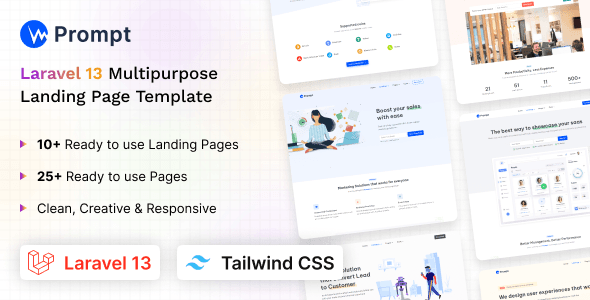 Stellar Landing Page Laravel Template