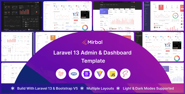 Elegant Admin Dashboard Laravel Template — thumbnail 2