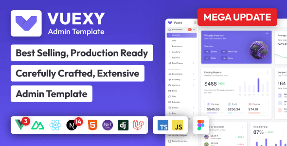 Premium Admin Dashboard Next.js Template — preview 1