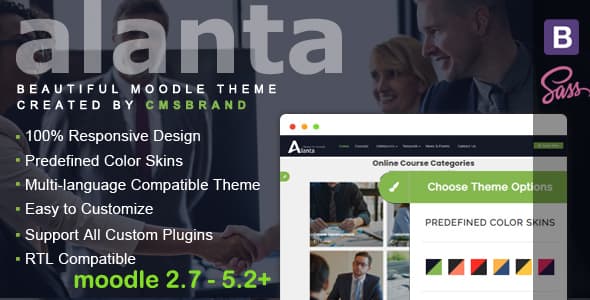 Minimal Online Education Website Template — preview 1