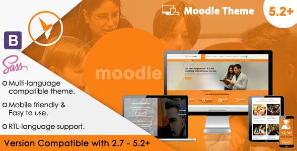 Clean Online Education Website Template — preview 1